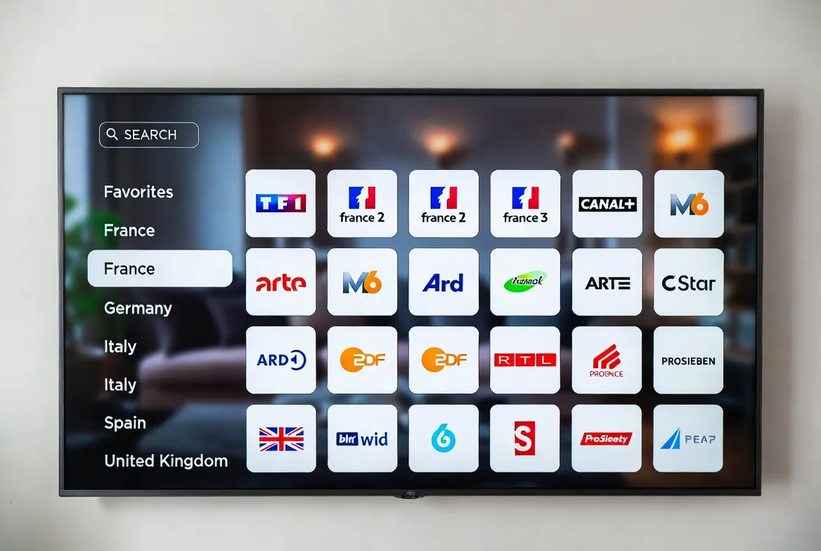 French and European TV channels lineup on IPTV for expats