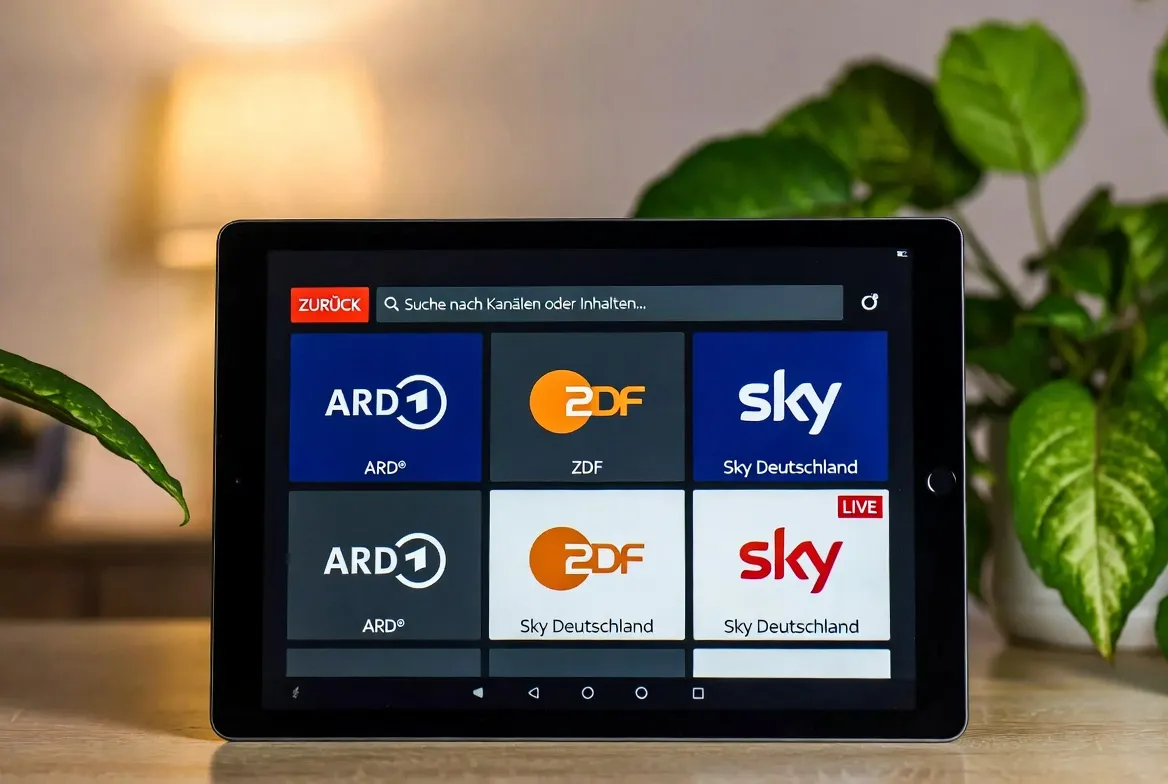 Best IPTV for German expats with ARD ZDF and Sky Deutschland live on tablet