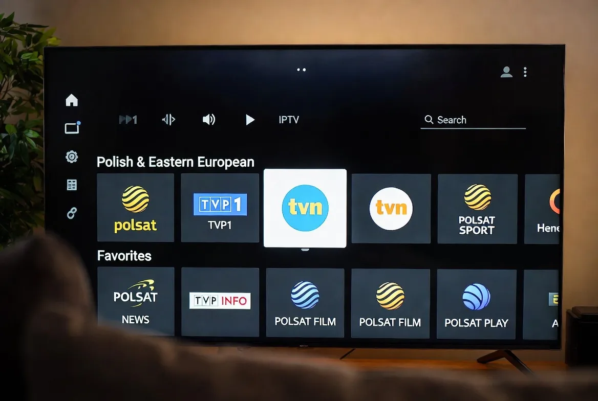 Polish and Eastern European channels on a smart TV