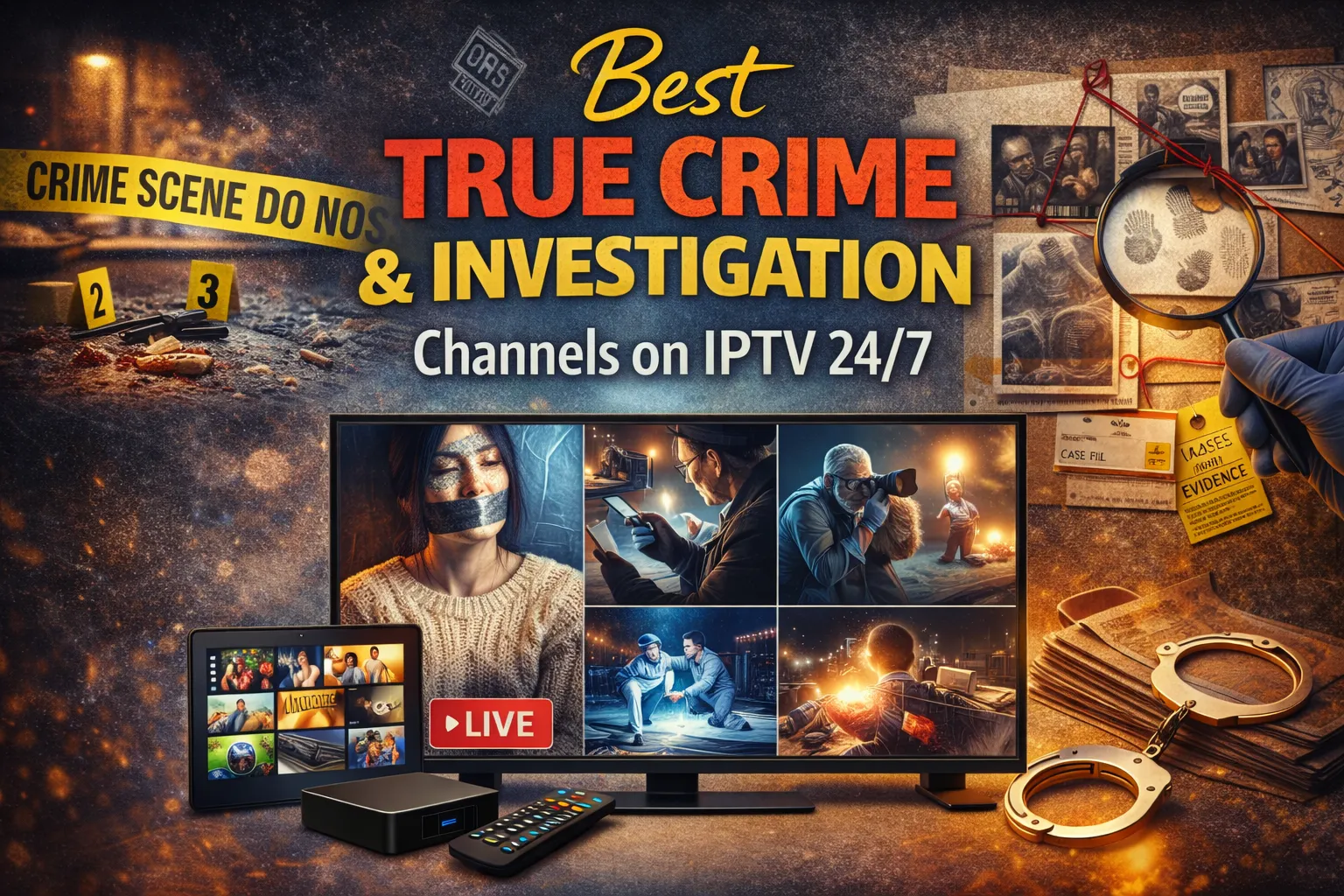 Best true crime and investigation channels on IPTV 24/7