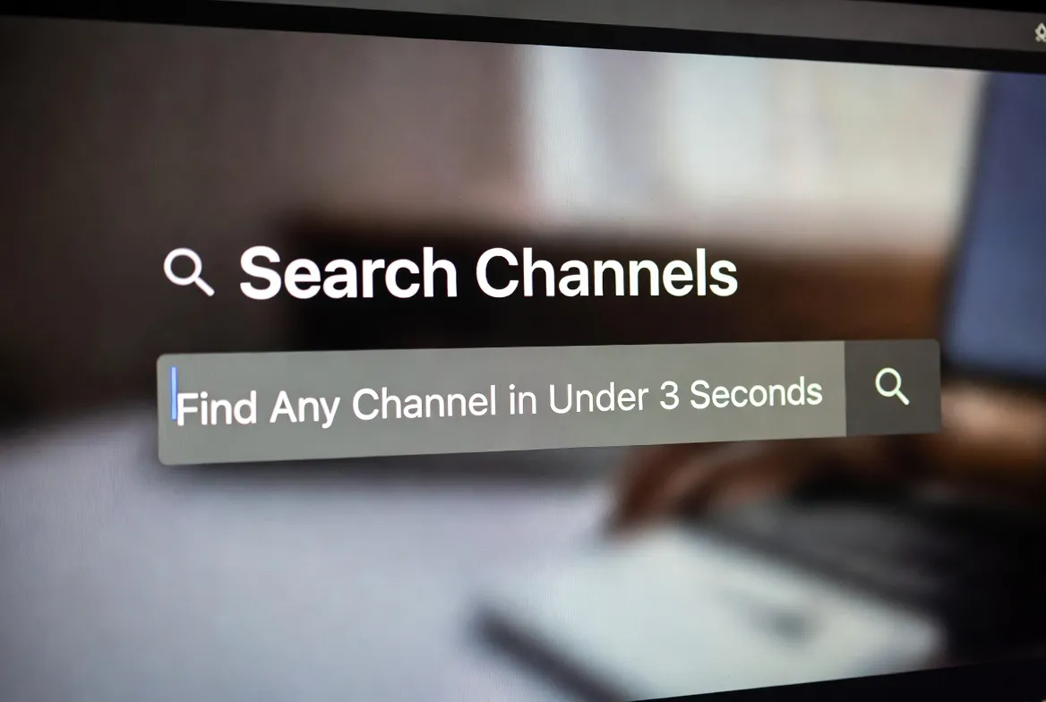 IPTV channel search find any channel in under 3 seconds