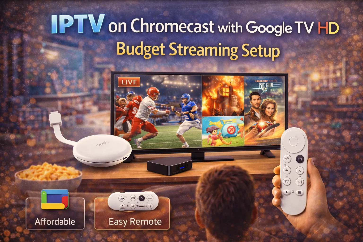 IPTV on Chromecast with Google TV HD — budget streaming setup
