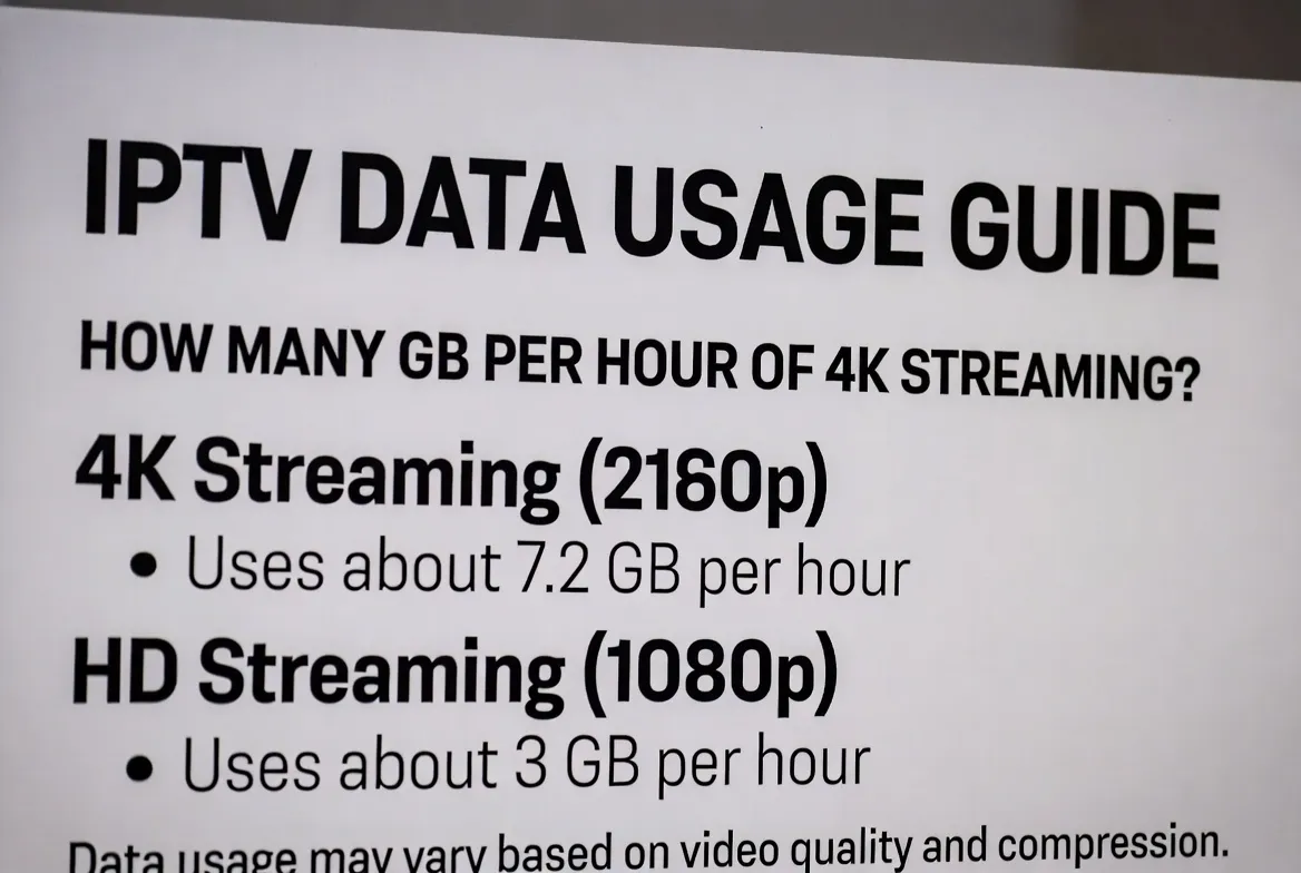 IPTV data usage guide — how many GB per hour of 4K streaming
