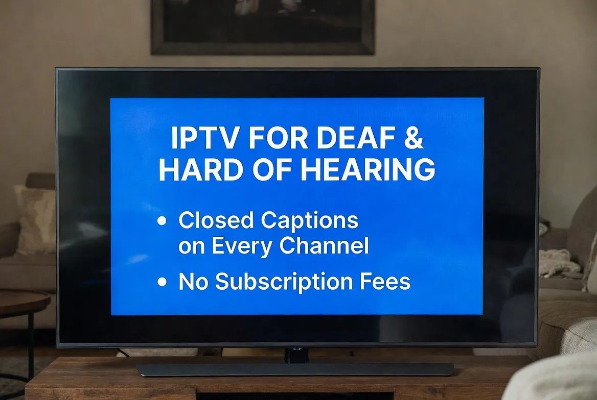 IPTV with closed captions for Deaf and hard of hearing viewers