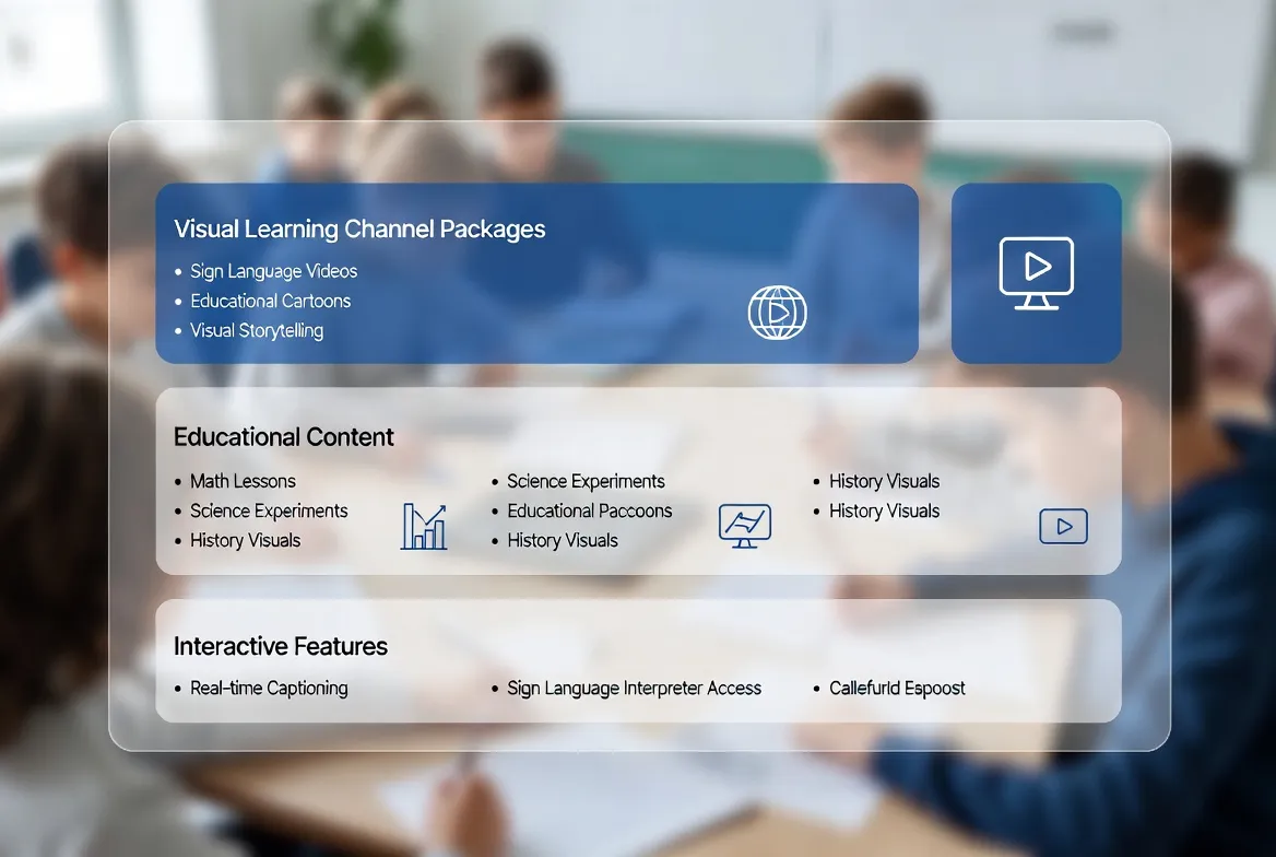 IPTV for deaf schools with visual learning channel packages and sign language