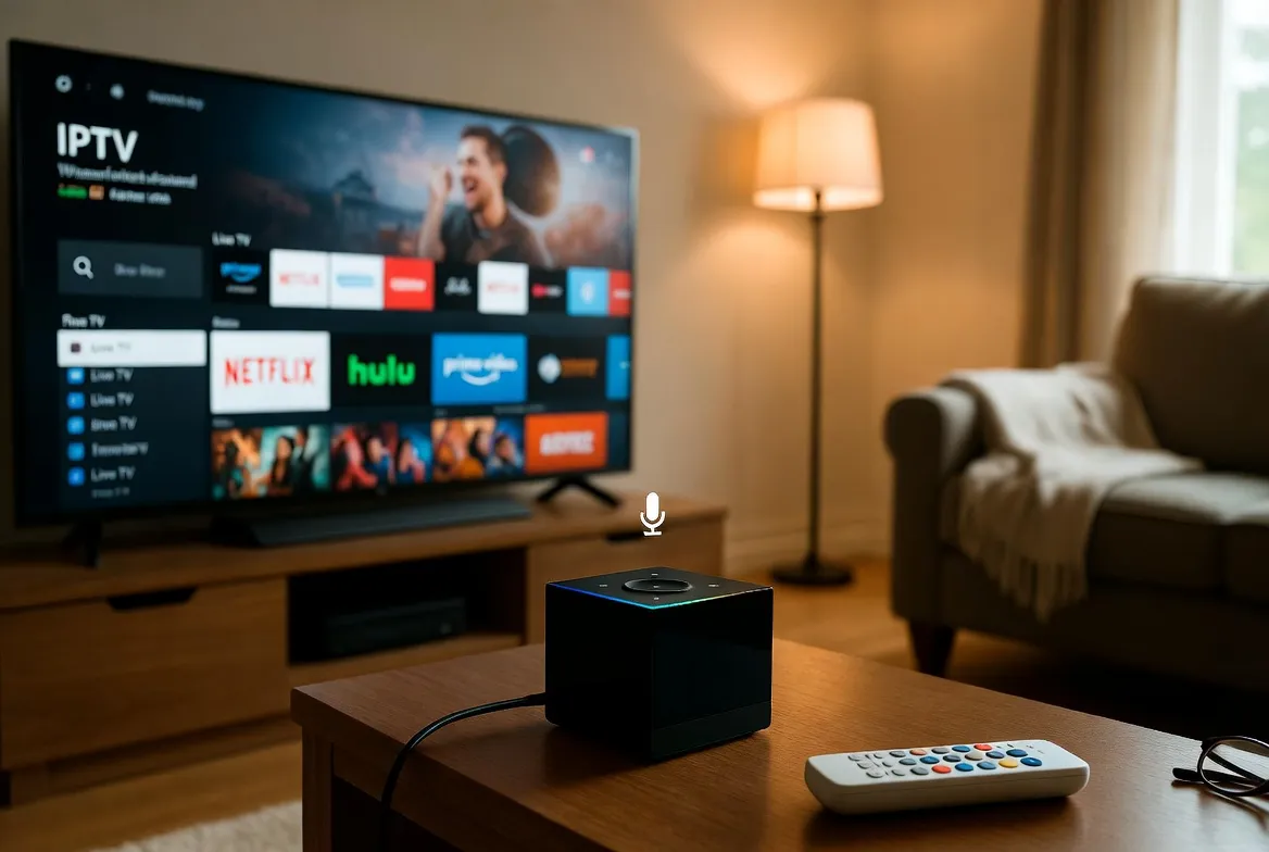 IPTV on Fire TV Cube — hands-free voice control streaming