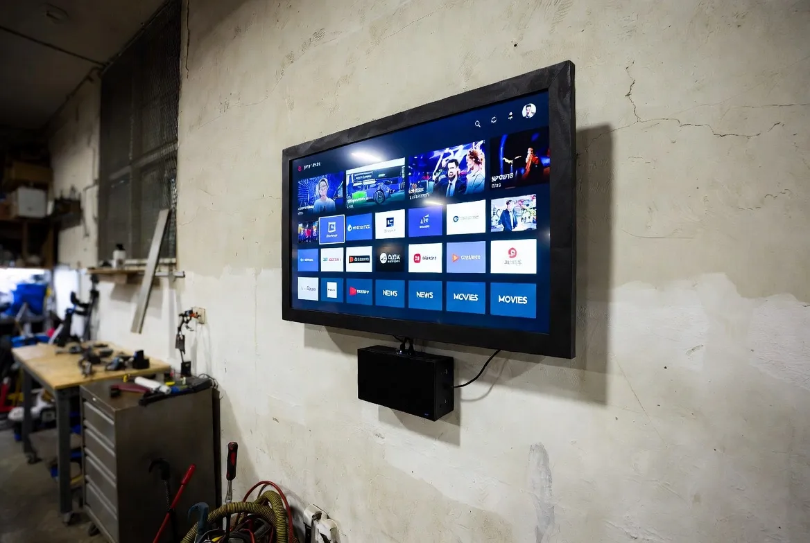 IPTV for garage and workshop TVs weatherproof streaming setup