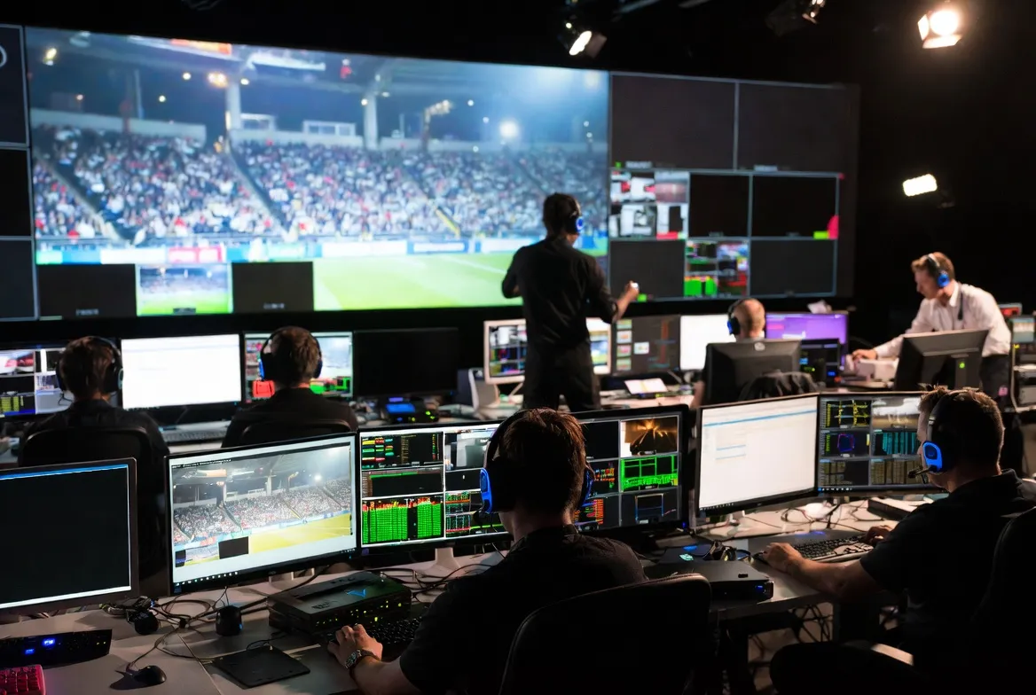 Broadcast control room handling massive live IPTV events for millions of viewers