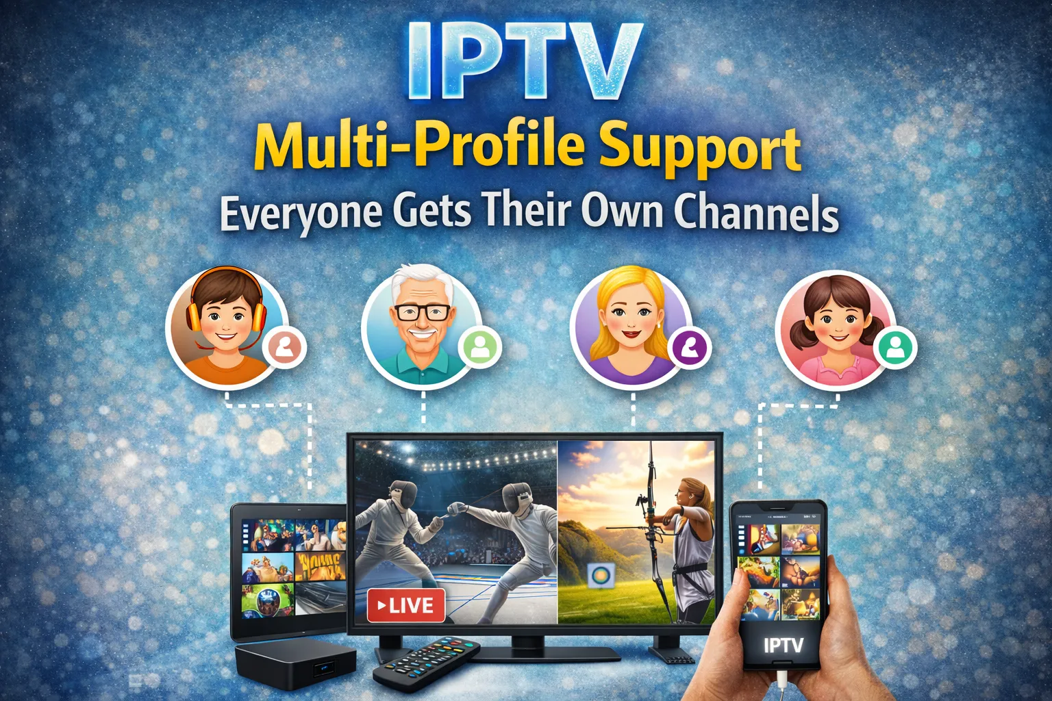 IPTV multi-profile support — everyone gets their own personalized channels