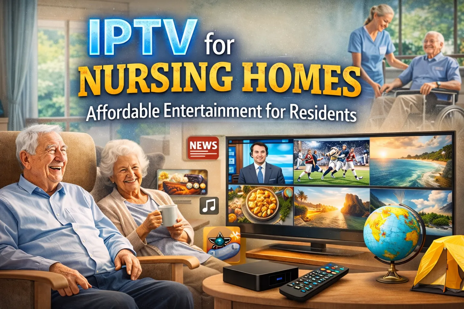 IPTV for nursing homes — affordable entertainment for senior residents