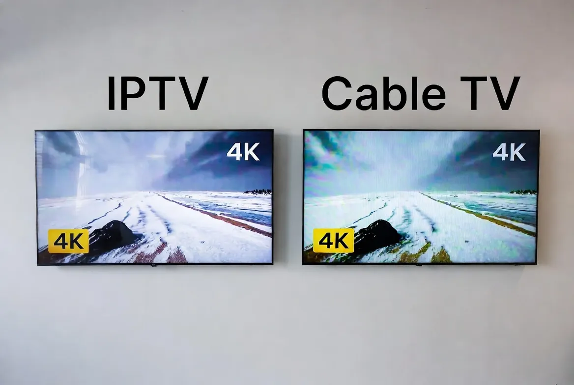 IPTV vs Cable TV side-by-side 4K picture quality comparison