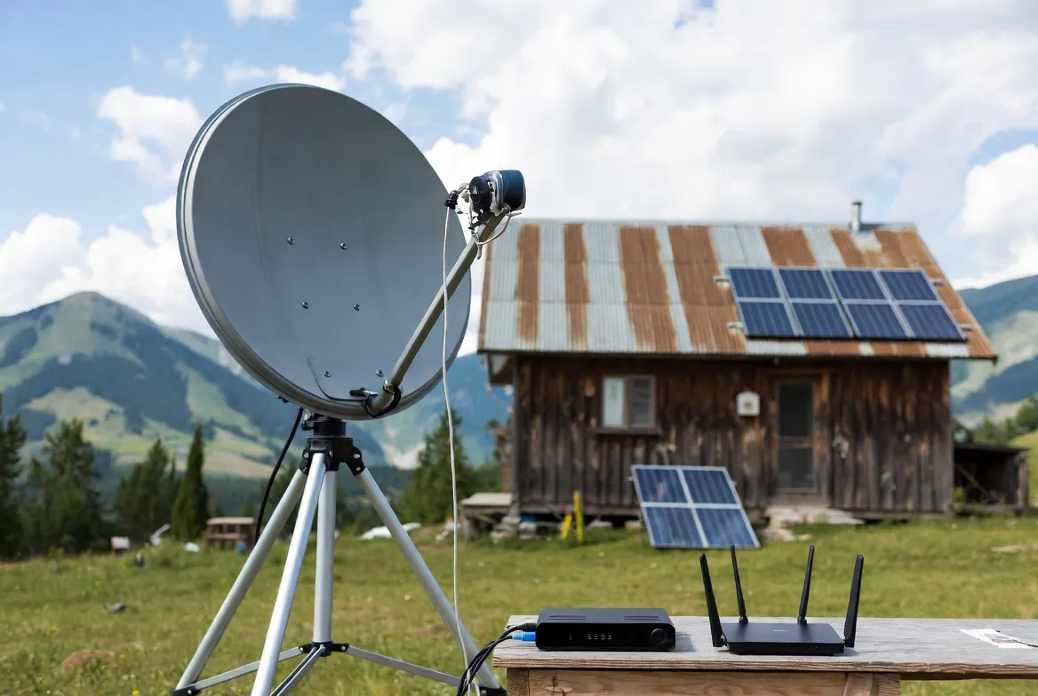 IPTV setup for preppers and off-grid living with satellite internet and solar power