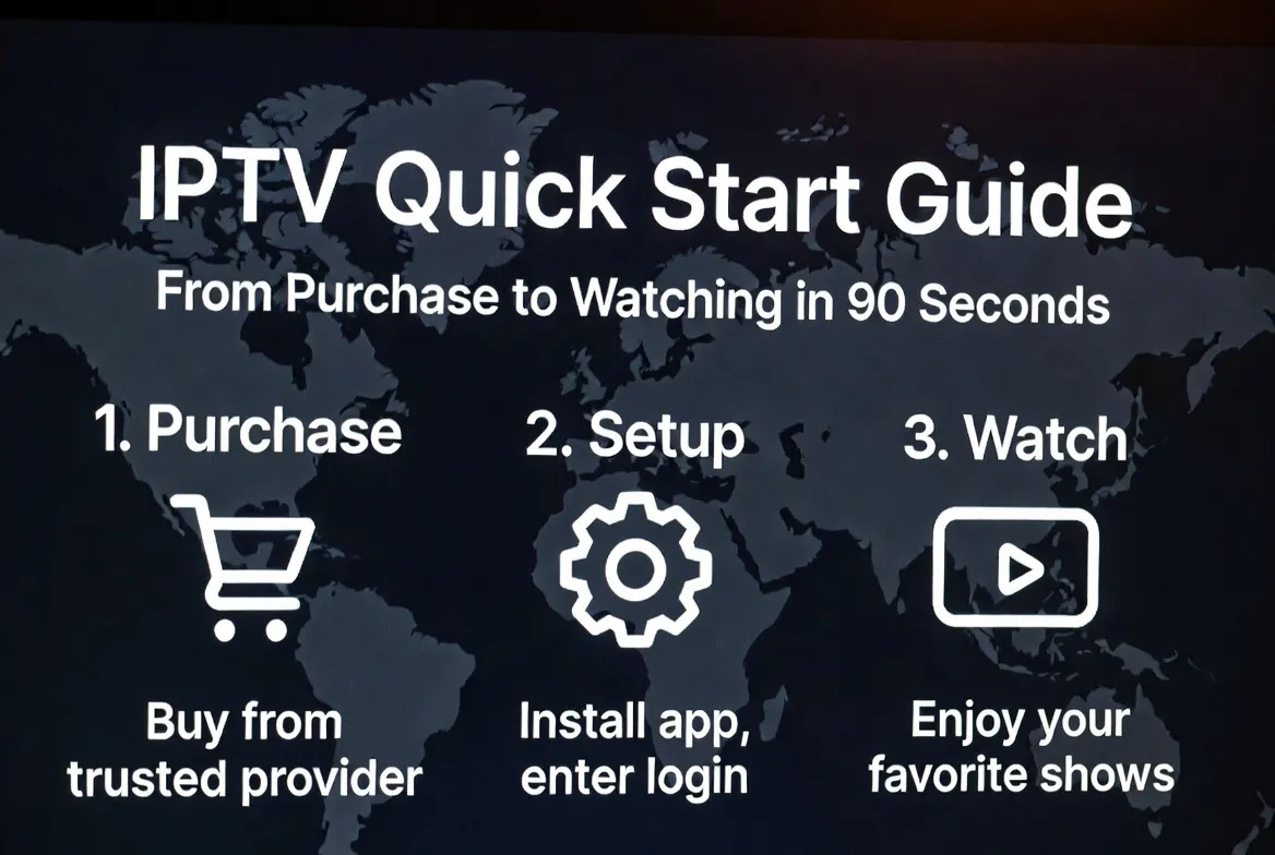 IPTV quick start guide from purchase to watching in 90 seconds