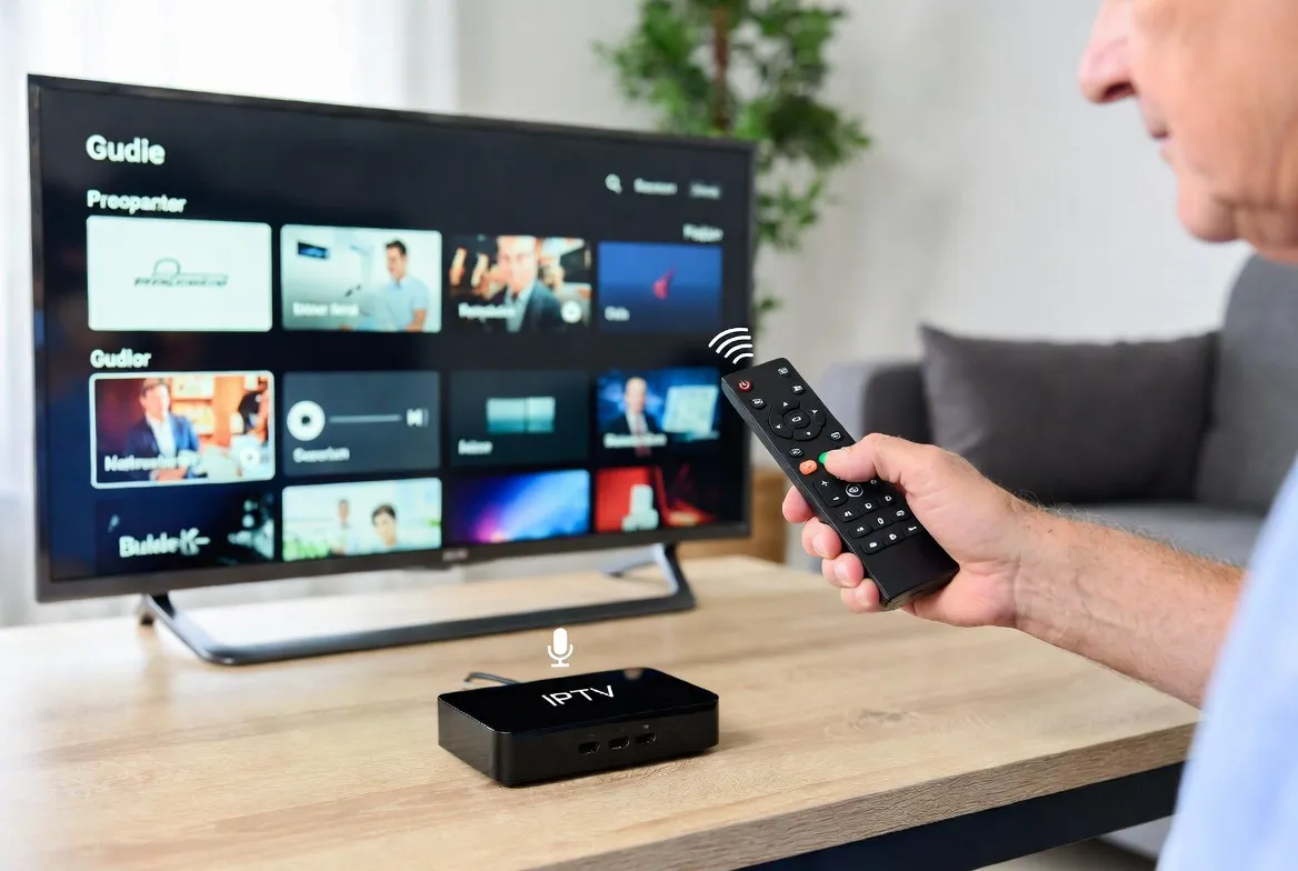 IPTV for seniors — large font guides and easy voice remote setup