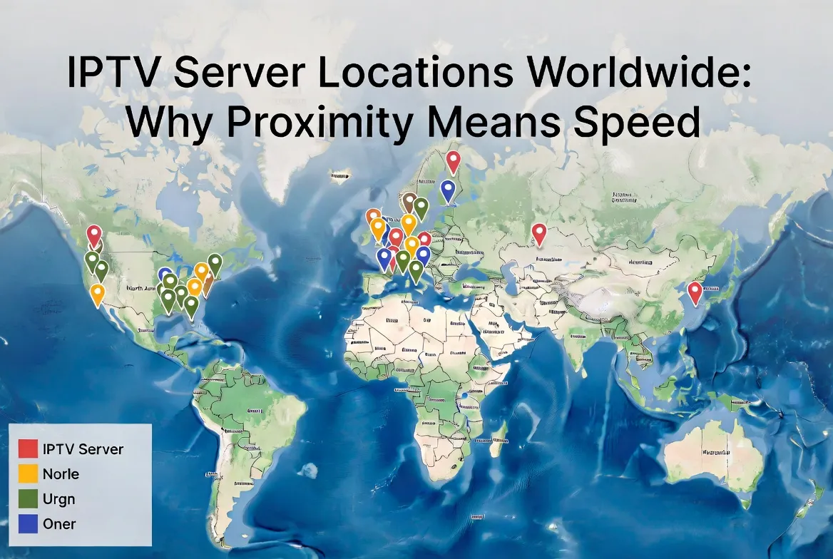 IPTV server locations worldwide showing proximity and streaming speed