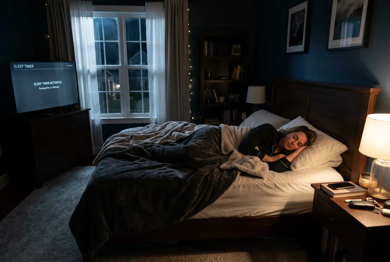 IPTV sleep timer auto-off feature for night watchers