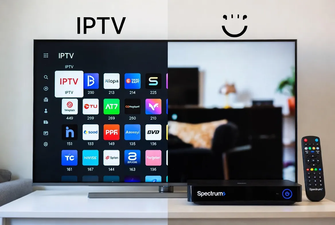 IPTV vs Charter Spectrum side-by-side feature comparison