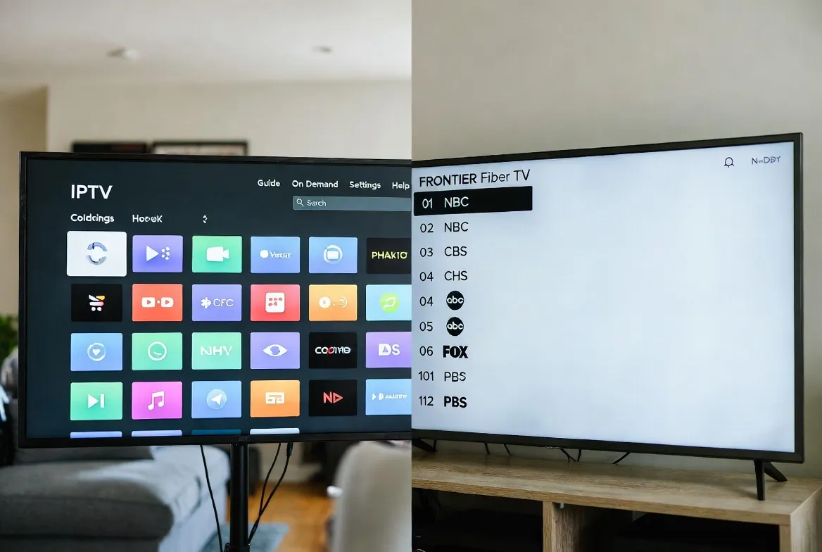 IPTV vs Frontier Fiber TV — price and channel count showdown