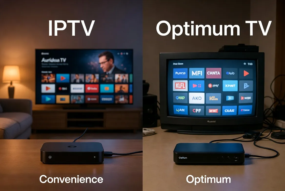 IPTV vs Optimum TV side-by-side comparison