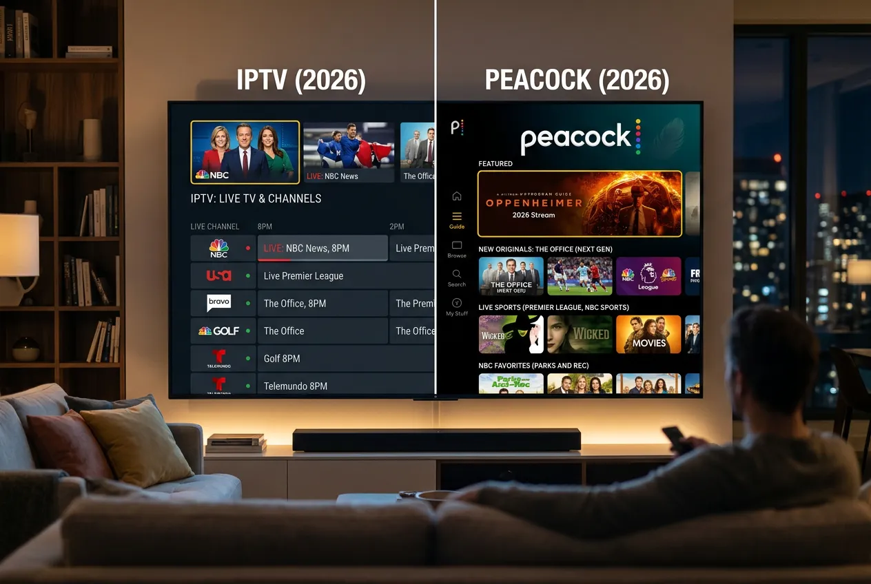 IPTV vs Peacock 2026 — NBC content head-to-head comparison