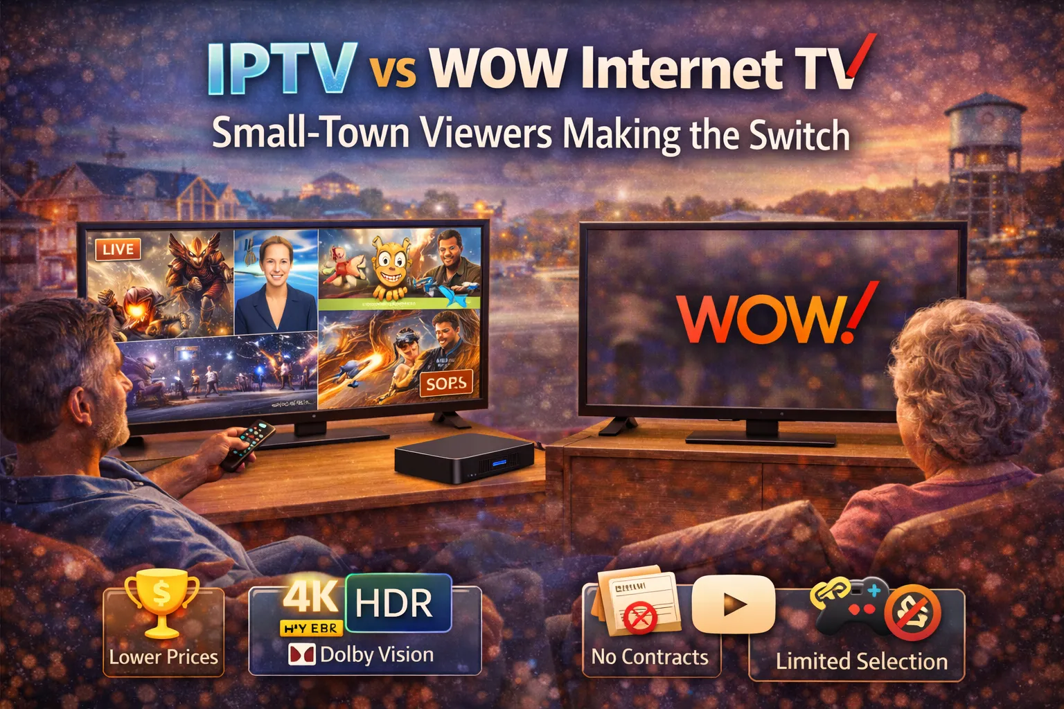 IPTV vs WOW Internet TV — small-town viewers making the switch