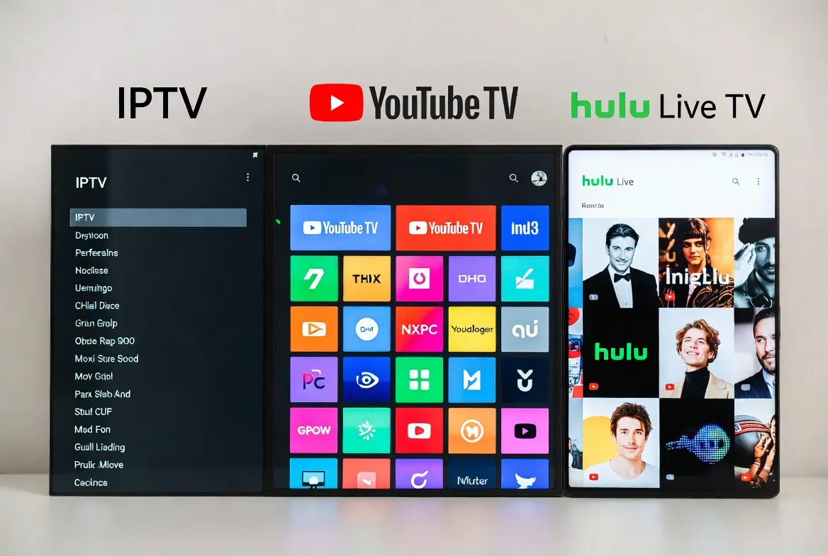 IPTV vs YouTube TV vs Hulu Live comparison 2026