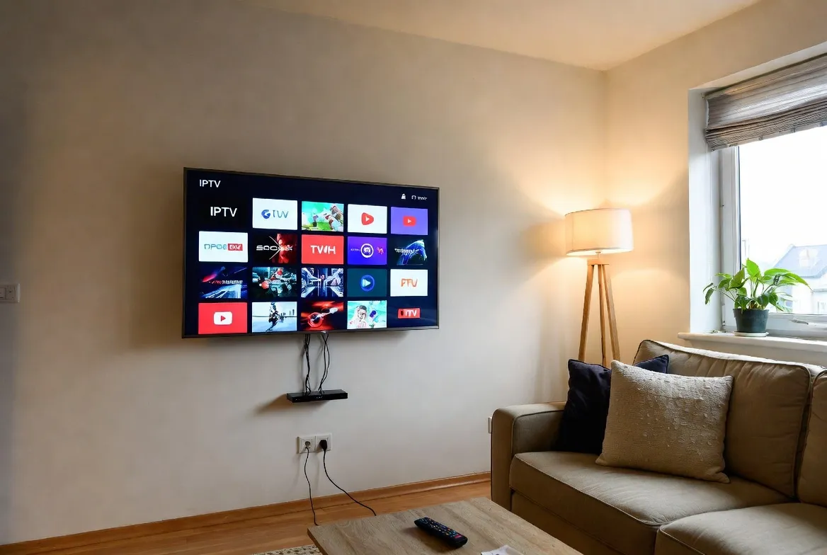 Modern rental apartment with IPTV-ready smart TV setup