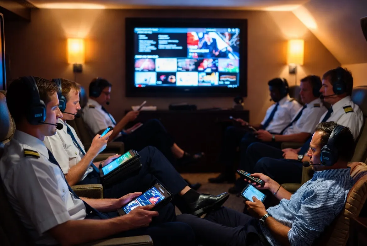How long-haul pilots and flight crews use IPTV on layovers