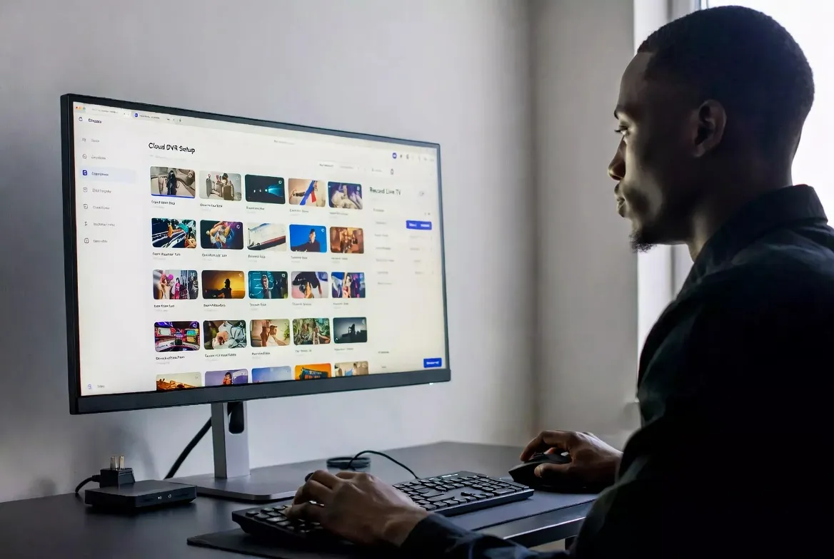 Cloud DVR setup screen for recording live TV with IPTV