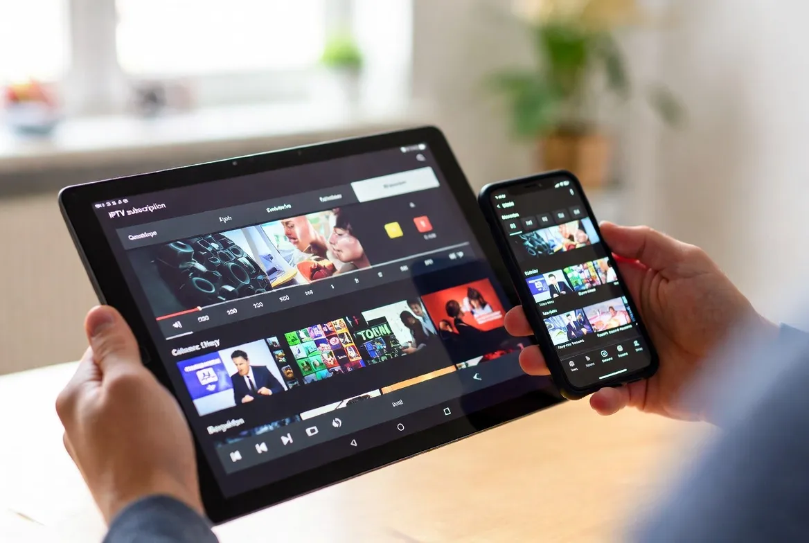 Share IPTV subscription with family across tablet and smartphone