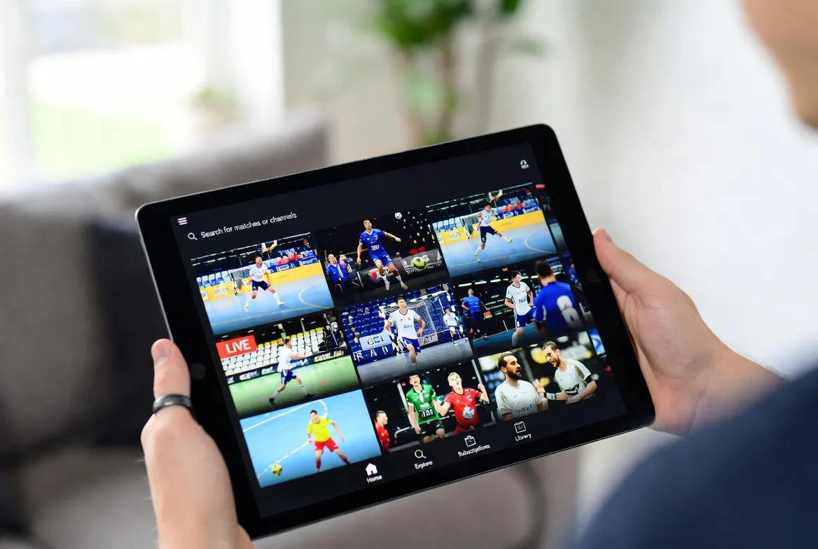 Watching handball world championship matches live via IPTV on tablet