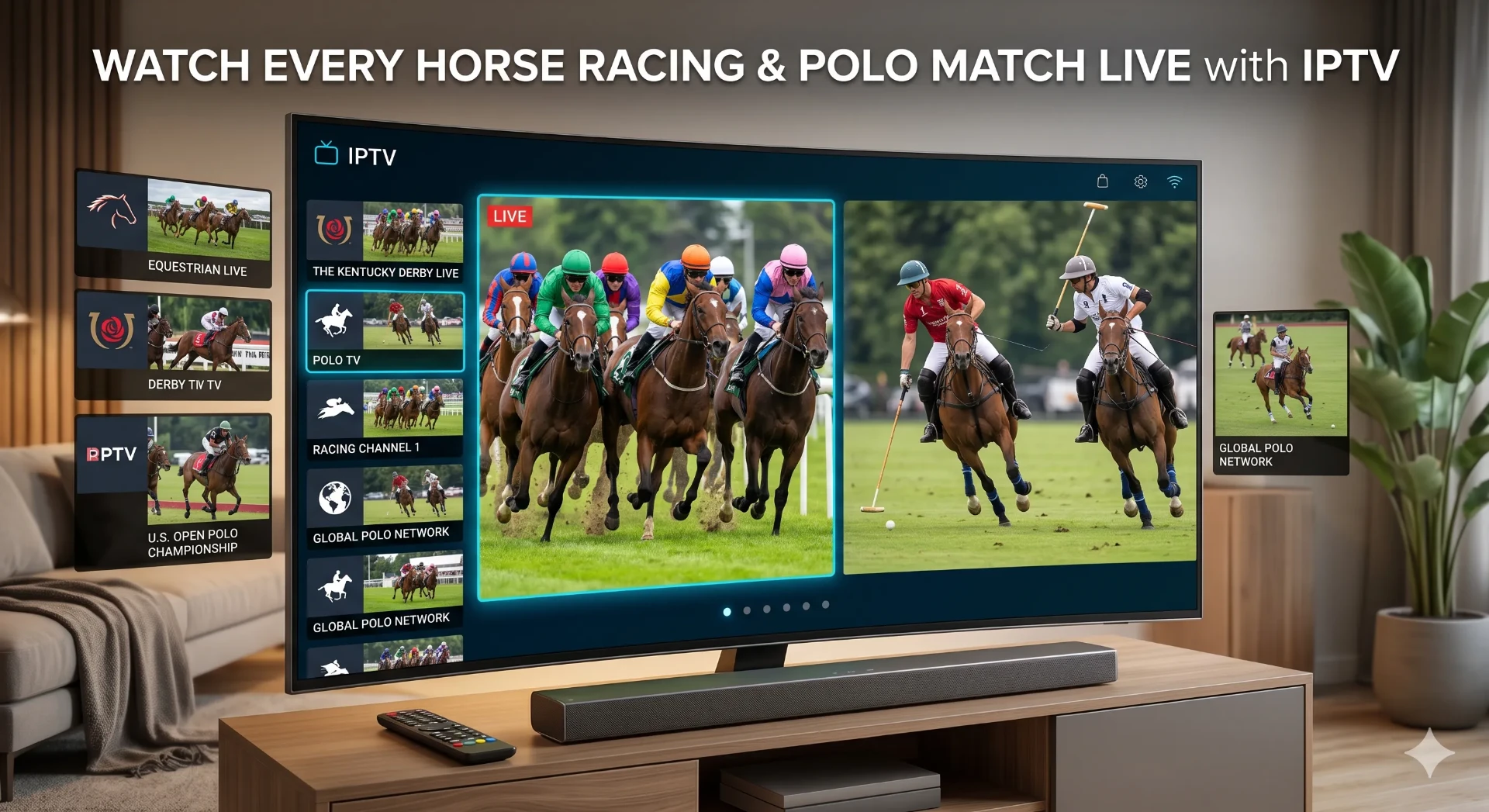 Watch every horse racing and polo match live with IPTV