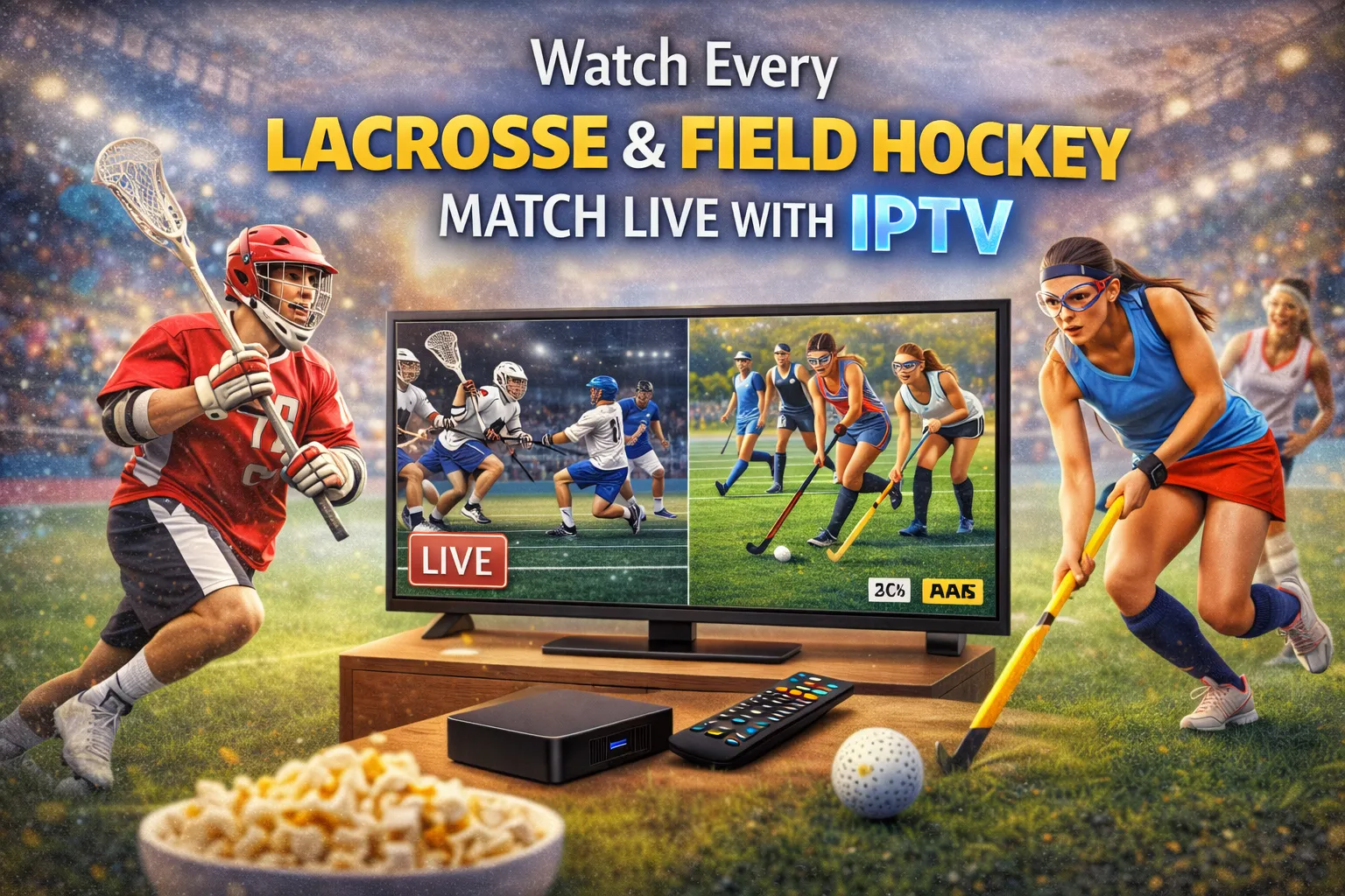 Watch every lacrosse and field hockey match live with IPTV