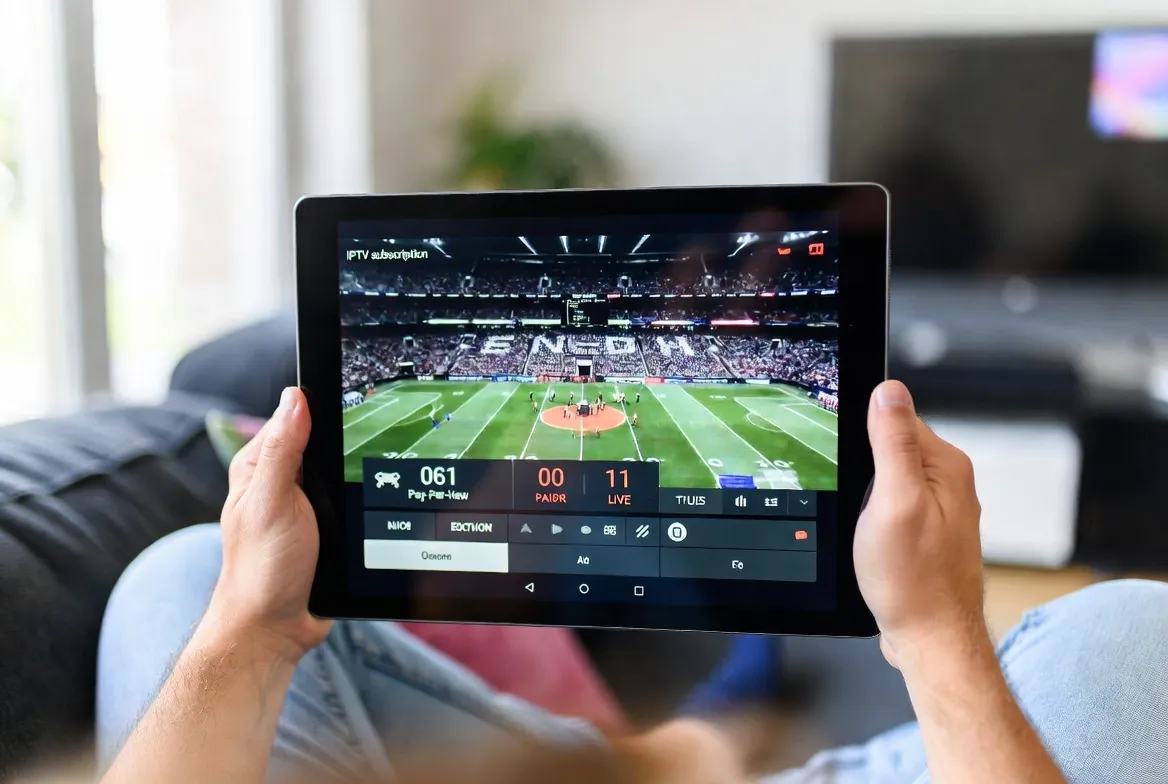 Watch pay-per-view events free with IPTV subscription on a tablet